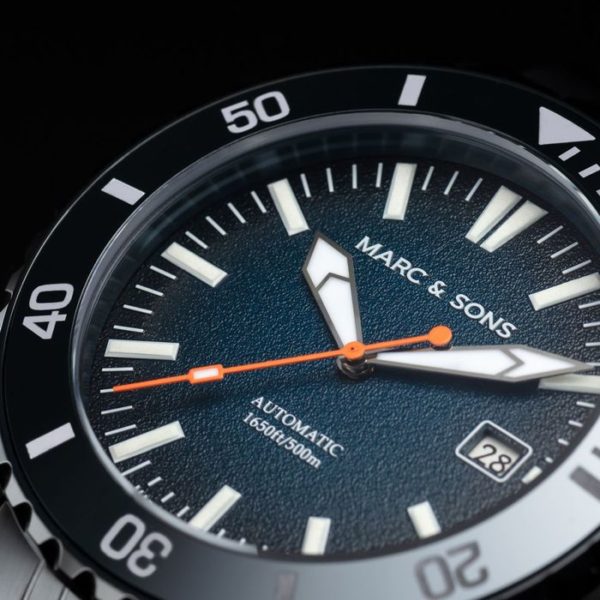 Marc & Sons Professional IV Automatic Diver Men's Watch 42mm Blue Bezel/Blue Dial MSD-049-2WQ